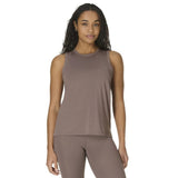 Sweaty Betty Soft Flow Studio Tank In Taupe Brown
