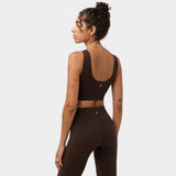 Sweaty Betty Stamina Seamless Scoop Bra In Espresso Brown