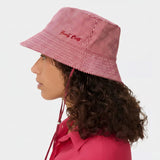 Sweaty Betty Summer Bucket Hat In Red Pink Pin Stripe