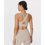 Sweaty Betty Ultimate Move Marl Sports Bra In Dusk Beige Marl