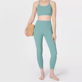 Sweaty Betty Ultimate Studio 7/8 Yoga Ribbed Leggings in Green