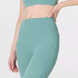 Sweaty Betty Ultimate Studio 7/8 Yoga Ribbed Leggings in Green