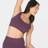 Sweaty Betty Ultimate Studio Yoga Racerback Bra in Neptune Purple