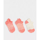 Sweaty Betty Workout Trainer Socks 3 Pack In Melon Pink Stripe