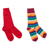 Swole Panda Christmas Cracker - 2 Pairs of Bamboo Socks