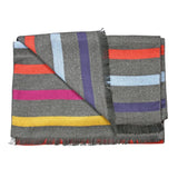 Swole Panda Fine Stripe Bamboo Scarf In Multi