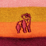 Swole Panda Fine Striped Bamboo Socks In Multi