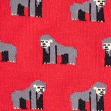 Swole Panda Gorilla Bamboo Socks in Red