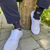 Swole Panda Navy Bumblebee Bamboo Socks