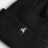 Swole Panda Organic Cotton Beanie In Black