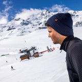 Swole Panda Organic Cotton Beanie In Navy