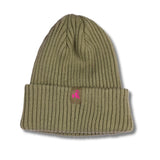 Swole Panda Organic Cotton Beanie In Olive
