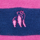 Swole Panda Rich Striped Bamboo Socks In Pink