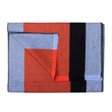 Swole Panda Stripe Bamboo Scarf In Orange & Blue