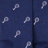 Swole Panda Tennis Racquet Bamboo Socks In Navy