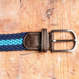 Swole Panda Woven Belt in Blue/Sky Blue
