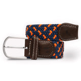 Swole Panda Woven Belt in Orange/Yellow Zig-Zag