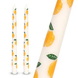 Lemon Taper Dinner Candles, 2 Pack