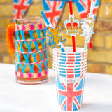 Talking Tables Coronation Straws with Toppers 12