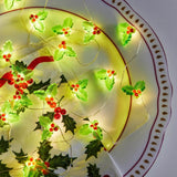 Talking Tables Green Holly String Lights, 3m