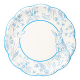 Talking Tables Playful Pierre Blue & White Scalloped Paper Plates - 10 Pack