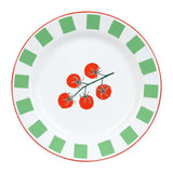 Talking Tables Tomato Enamel Plate In Green, 20cm