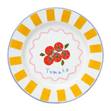 Talking Tables Tomato Enamel Plate In Yellow, 25cm