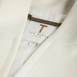 Ted Baker Ambero Single Breasted Collarless Blazer Cream