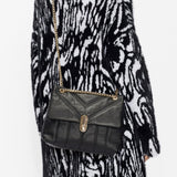 Ted Baker Ayahlin Puffer Quilted Leather Crossbody Bag Black