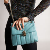 Ted Baker Ayalina Quilted Puffer Small Shoulder Bag Blue
