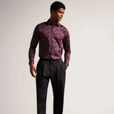 Ted Baker Comlee Printed Shirt Maroon