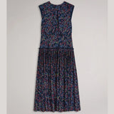 Ted Baker Coraal Heart Print Sleeveless Midi Dress
