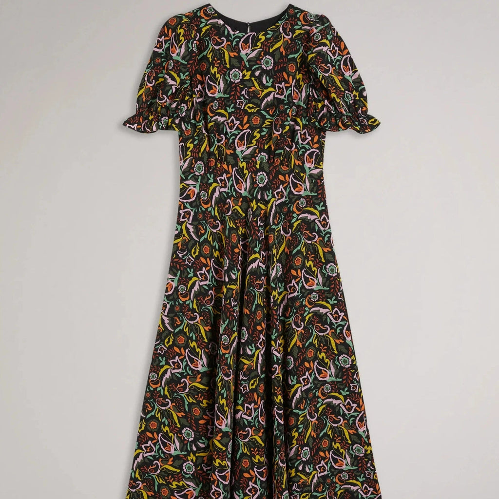 ted baker dabria dress Ted Baker Dabney Floral Tea Dress With Puff Sleeve
