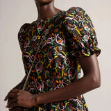 Ted Baker Dabney Floral Tea Dress With Puff Sleeve
