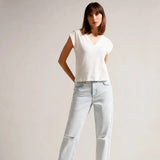 Ted Baker Effiy V-Neck Vest With Lace Neckline in White