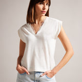 Ted Baker Effiy V-Neck Vest With Lace Neckline in White
