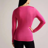 Ted Baker Eloria Twist Neck Fitted Top Pink