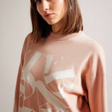 Ted Baker Elssiaa Branded Jacquard Knit Jumper