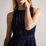 Ted Baker Floryah Embroidered Midi Dress With Tiered Skirt