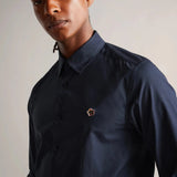 Ted Baker Fonik Long Sleeve Poplin Shirt Navy