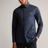 Ted Baker Fonik Long Sleeve Poplin Shirt Navy