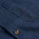 Ted Baker Iio Relaxed Fit Linen Blend Shirt in Dark Blue
