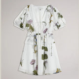Ted Baker Jaliyaa V Neck Peplum Waist Mini Dress