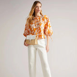 Ted Baker Jayisi Imitation Croc Basket Bag Ecru
