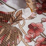 Ted Baker Jaylaah Floral Balloon Sleeve Blouse in Dark Red