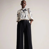 Ted Baker Jessiaa Balloon Sleeve Retro Swirl Print Blouse