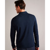 Ted Baker Karpol Long Sleeve Modal Polo Shirt in Navy
