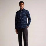 Ted Baker Kyme Print Shirt Navy