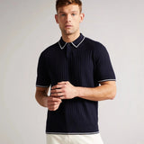 Ted Baker Mahana Design Short Sleeve Polo Navy