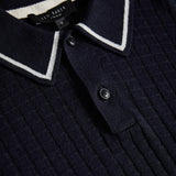 Ted Baker Mahana Design Short Sleeve Polo Navy